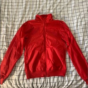 fun sporty red american apparel windbreaker